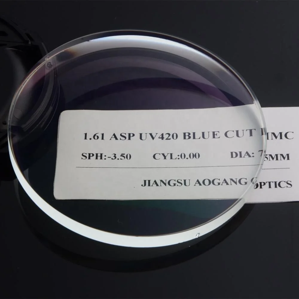 Factory 1.61 UV420 HMC EMI Blue Cut /Blue block lenses optical lens