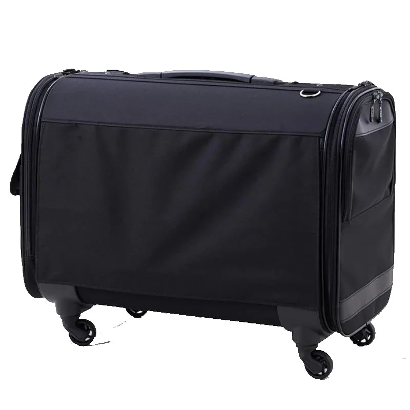 Custom Pet Bag Portable  Cat Dog Cages Hands Free Pet Carrier Travel Bag with Wheels