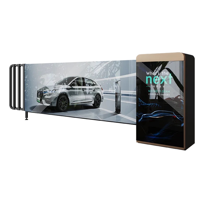Shouweishen Unattended License Plate Recognition Access Control Lift Barrier Gate for Car Parking Lot with Advertising Features