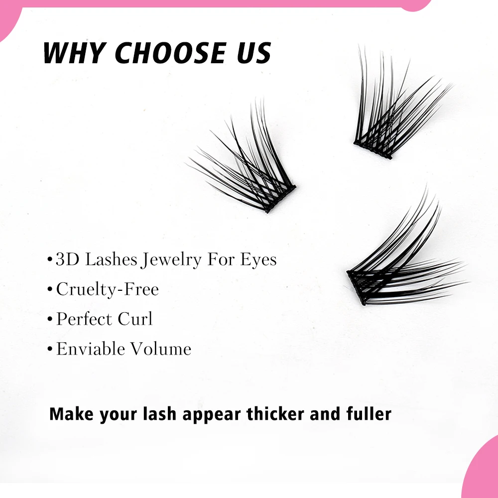 SP EYELASH Cluster Lashes C D Curl 8-18mm Mixed DIY Lash Extensions Soft Volume Individual Self Extensions Lashes Natural Look