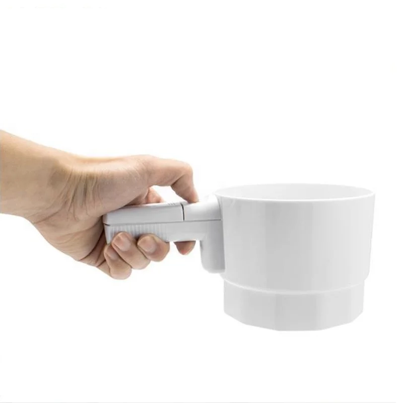 Stainless steel cake tool baking handheld Electric flour sieve cup wholesale round flour sifter