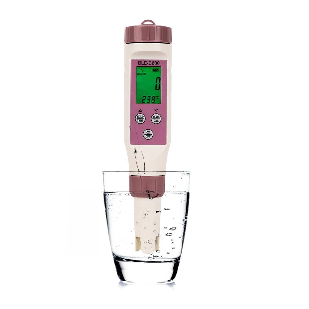 ble-c600 smart bluetooth water tester 7 in 1 ph/tds/ec/orp/sg/temp/salt digital meter