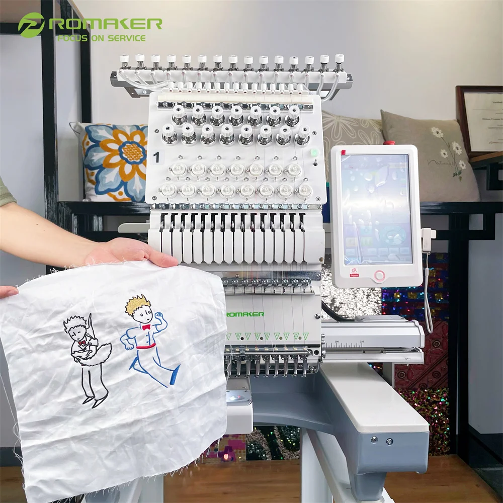 PROMAKER 1 Head China Apparel Embroidery Machine 510*360MM Best Quality in Good Prices