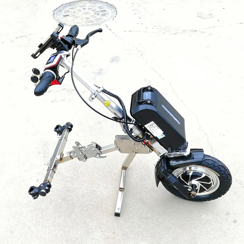 Wheelchair Attachment Front One Wheel Attachable Handbike 48v 500w Electric Wheelchair Handcycle for Wheelchair