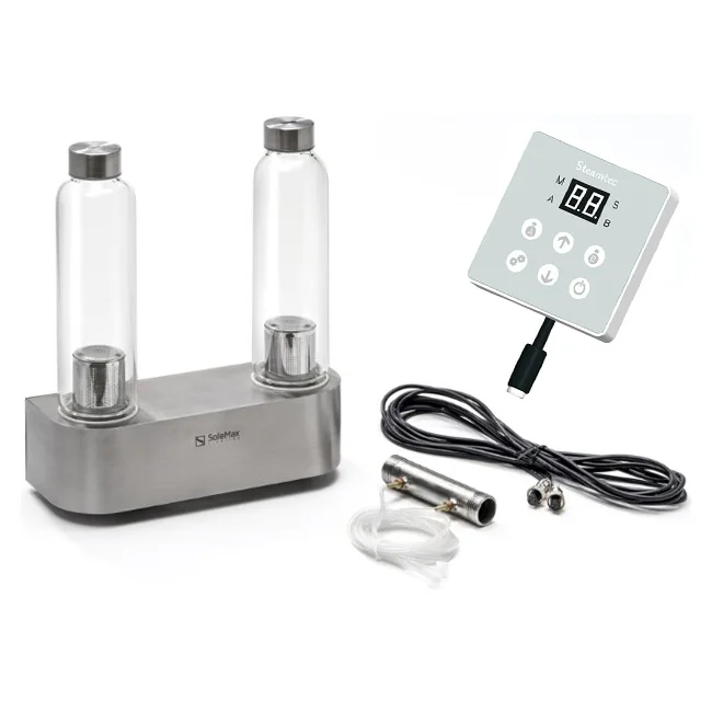 Steam Bath Aroma Pump with Digital Control & 2 Fragrant Essential Oil Containers
