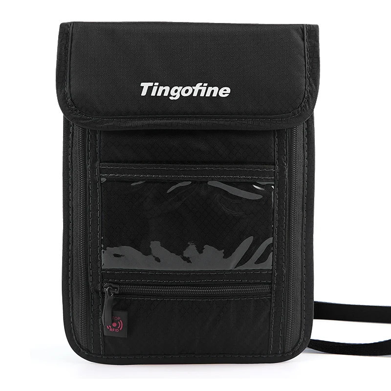 Travel Neck Wallet with RFID Blocking passport holder, RFID Blocking ID Card Pouch
