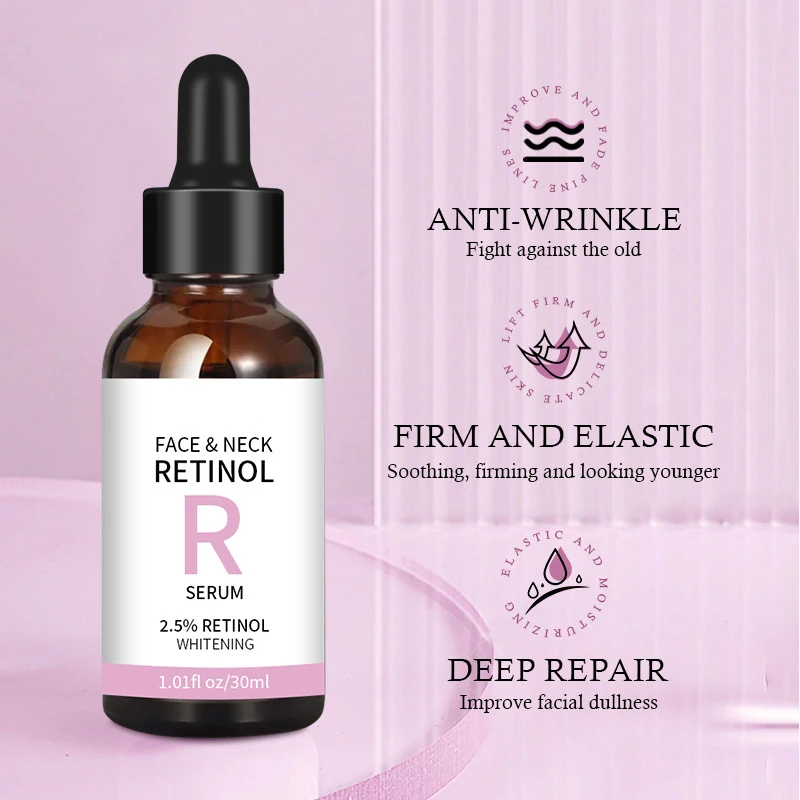 Private Label 30ML Custom Logo Brightening Whitening Hydrating Moisturizing Face & Neck Retinol Serum For All Skin Types