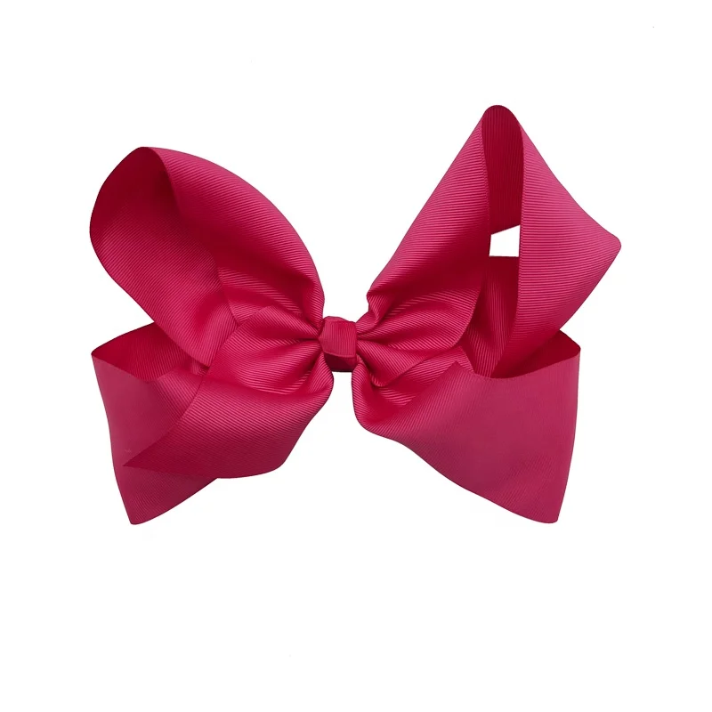 E-Magic Wholesale girls bows kids hair accessory 8 inch big bow 196 color kids hair bows clips