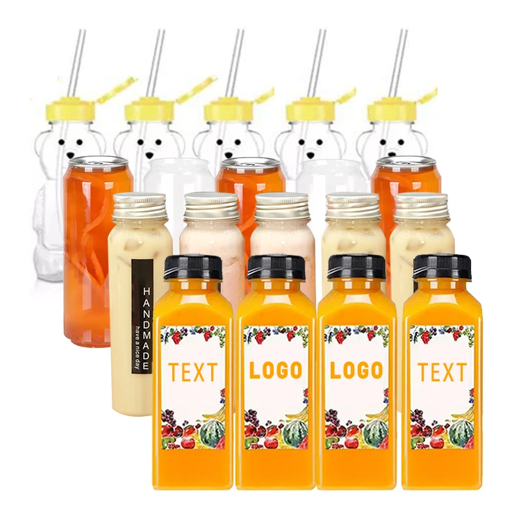 Cold Pressing Long Neck Pet 500ml 12 Oz 5 Liter Plastic Juice Jar Bottle With Lid Screw Cap