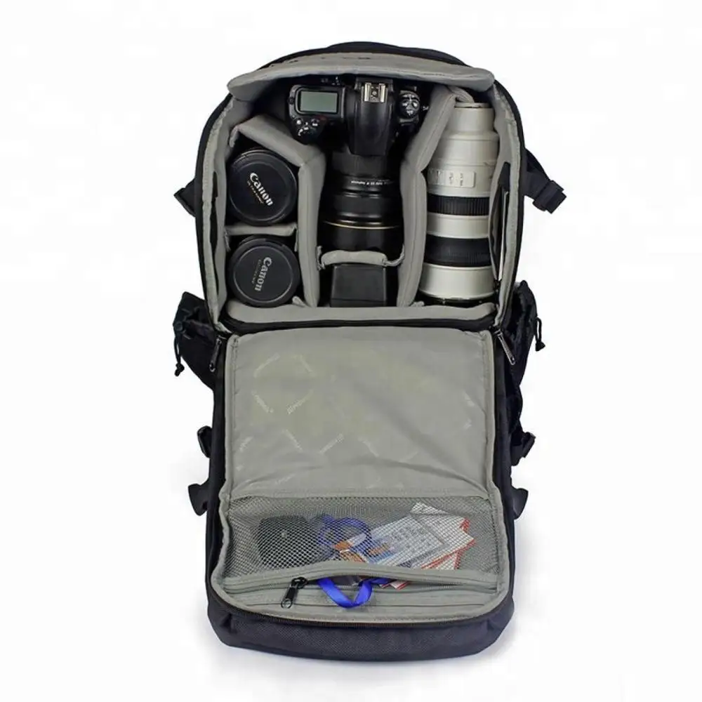 Large Professional DSLR Travel Backpack Gadget Bag With Rain Cover For Laptop And Camera