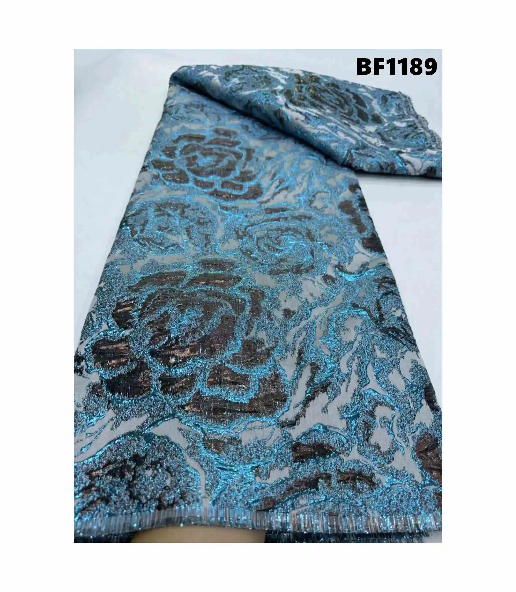 African Fashion brocade lace fabric Jacquard Brocade  Printed Knitted Warp