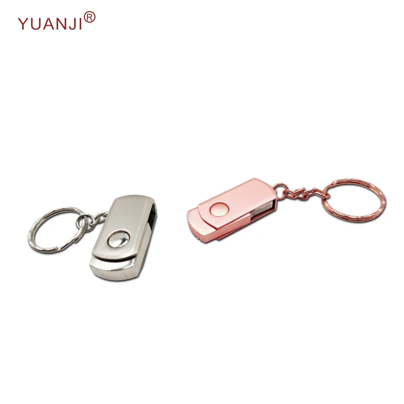Shenzhen Manufacturer Rose Golden Silver Metal USB Stick with Large-capacity
