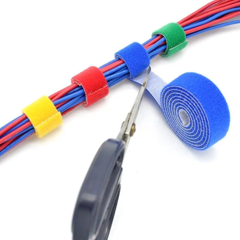 Hot sale Gardening Home DIY logo customized self adhesive  back to back fastener tape velcroes hook and loop nylon cable tie