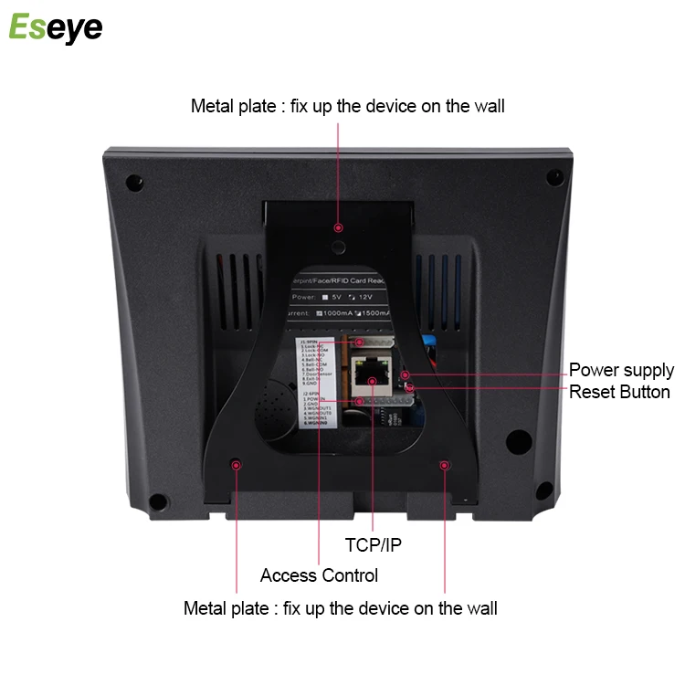 Eseye WIFI 4G Fingerprint Attendance Machine Web Time Clock in out Machine for Employees TCP USB Communication ID Card Product