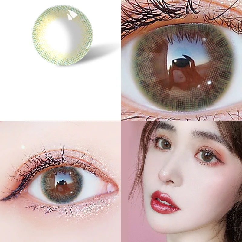 
Silicone hydrogel Iris Korea Colored Contact Lenses Cosmetic Makeup Soft Korea Solotica Contact Lens for eyes 