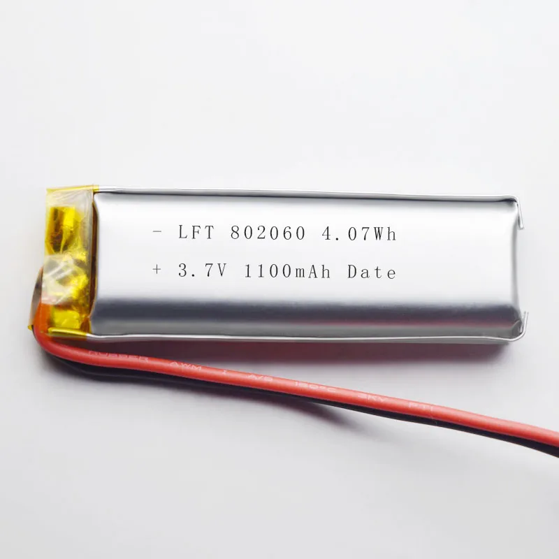 Rechargeable lithium battery 3.7v 1100mah li ion battery 802060 502060 602060 702060 902060 102060 for MP3 GPS PDA DVD recorder