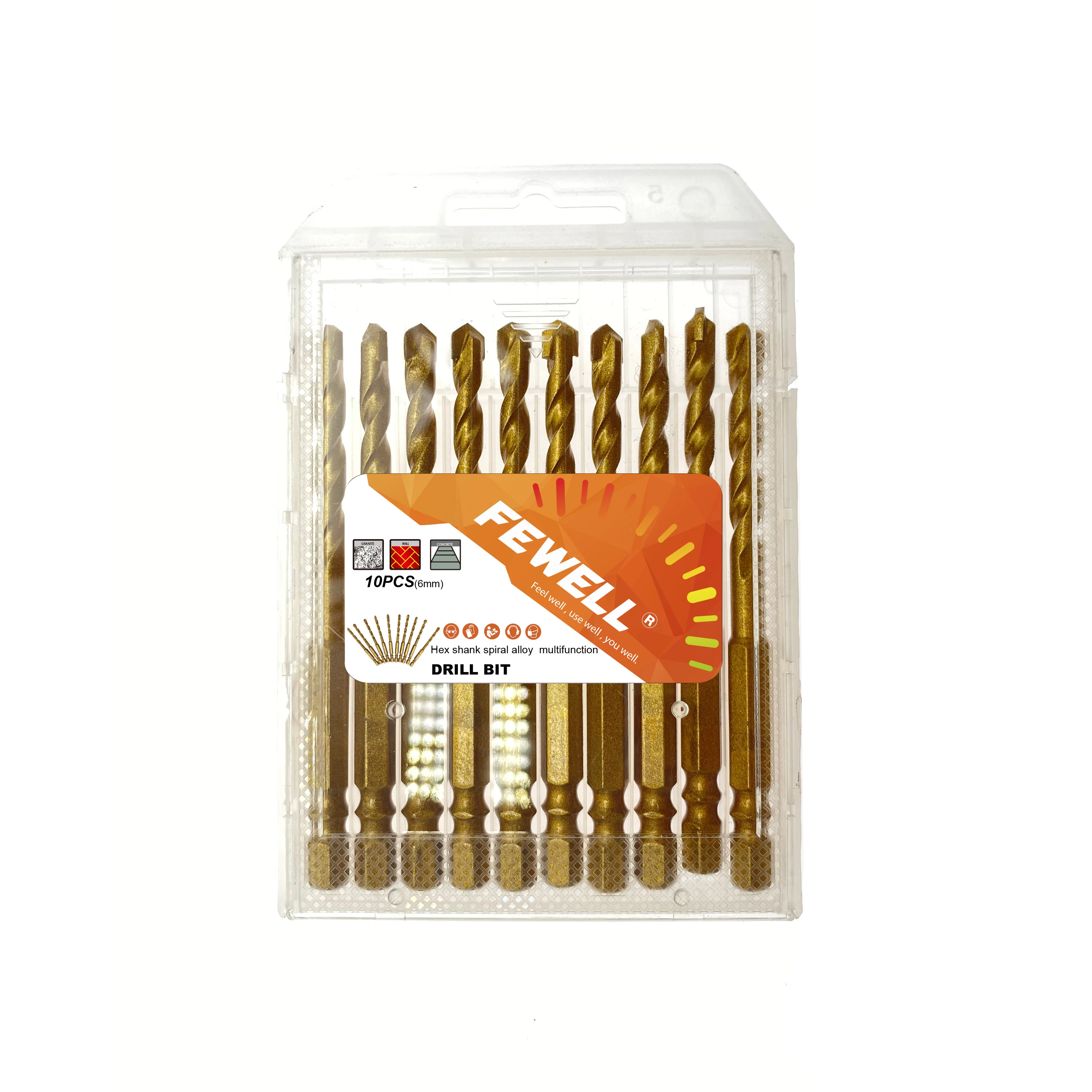 6mm Premium grade hex shank twist alloy  multifunction drill bit