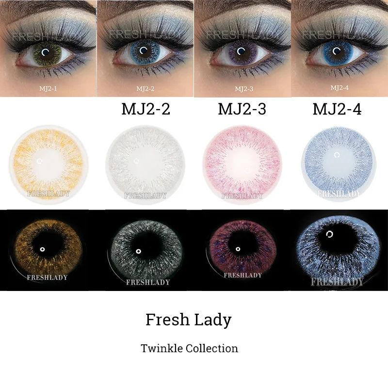 Liangguo Fresh Lady  love story Dopamine wholesale soft eye blue colored lenses contact