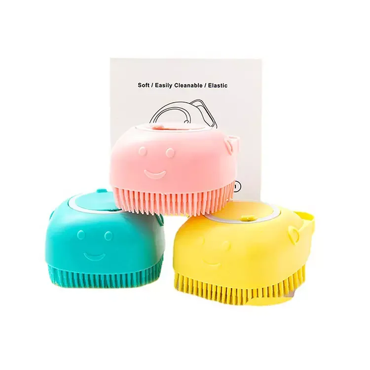 hotsale portable shower massage rubber wash silicon shampoo brush hair dog bath brushes