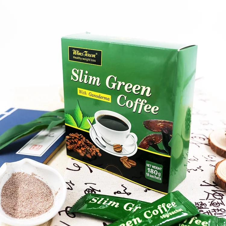 Slim green coffee natural herbs healthy Diet control Powder Instant weight loss Ganoderma coffee slimming