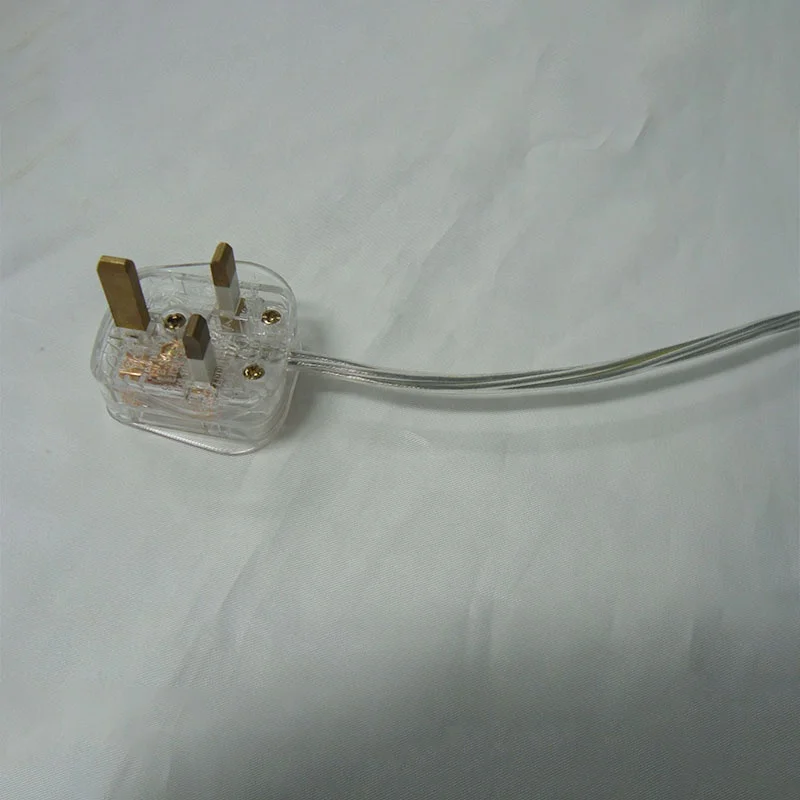 Power Cord In Line Rocker Switch Transparent Plug Clear American Australian European UK Japan Power Cable Copper Wire