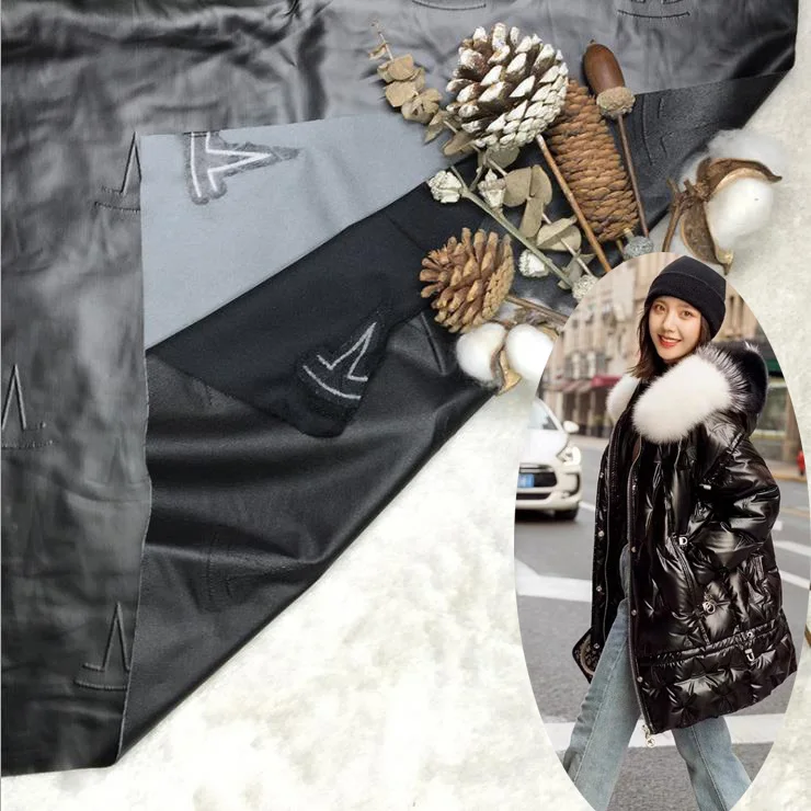 New Type Down Jacket Fabric Filling Directly Fabric Customized Pattern Heat Seal Seamless Fabric