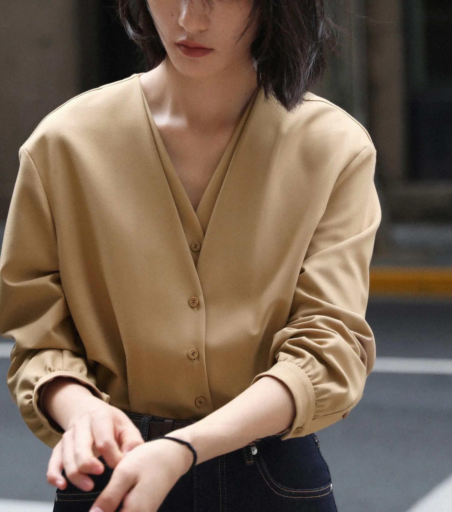 customized 2023  Womens Button Down Shirts Classic Long Sleeve  Office Work Blouses Tops with Pocket