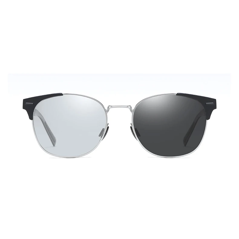 High quality fashion polarized photochromic UV400 night vision alloy aluminum magnesium sunglasses for man