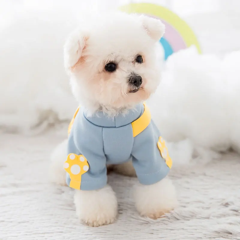 Spring Autumn Dog Casual Wear With Bear Backpack Two-legged Pet Casual Dress Clothes