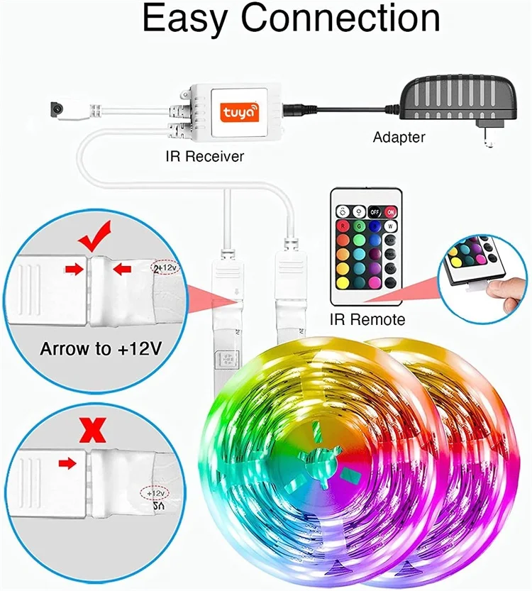 Flexible 5m 10m USB Remote App Bluetooth Controlled Sync to Music 5V Smart 5050 room house decorative Rgb Led Strip Light