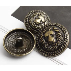 Best Selling Gold Metal Shank Bronze Lion Head Buttons For Blazers Clothes