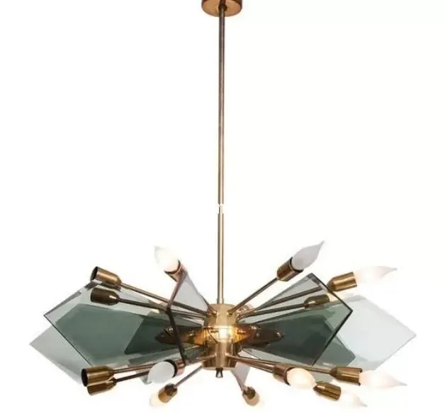 New product 2021 gold and black pendant light for decorative