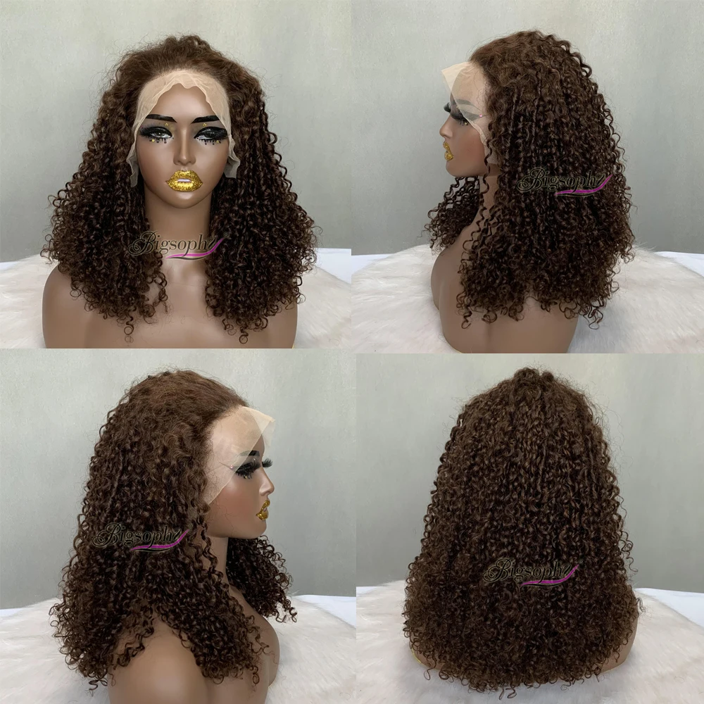 Fashion Sdd Pixie Curls Wig,250% Density #3T Color 13X4 Frontal Lace Wig For Sale,Natural Human Hair Wigs