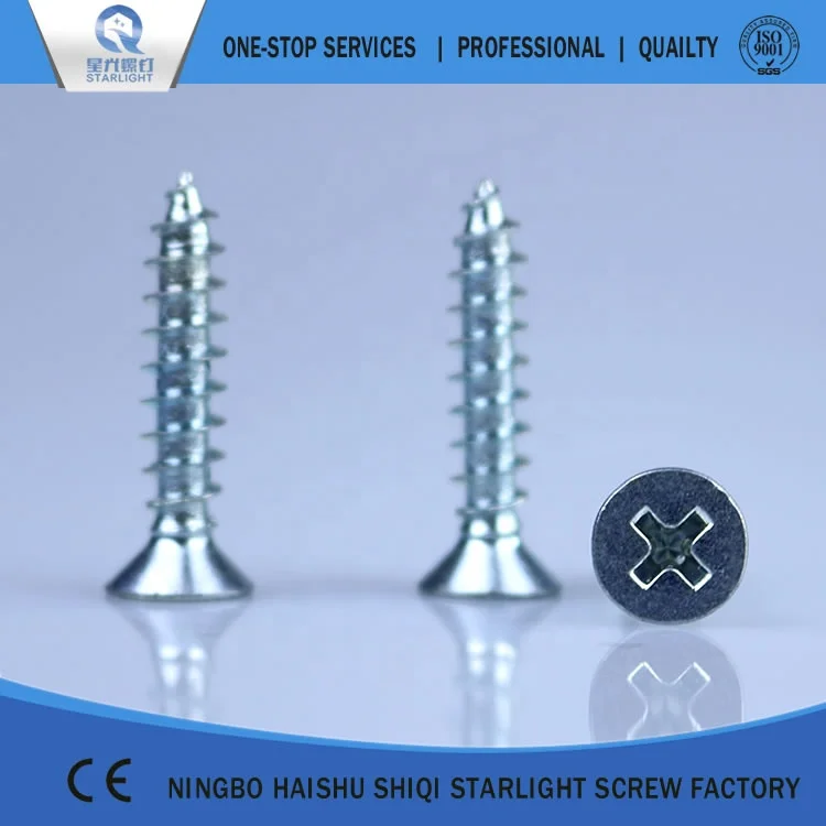 Self tapping galvanized screw flat head , Furniture Screws