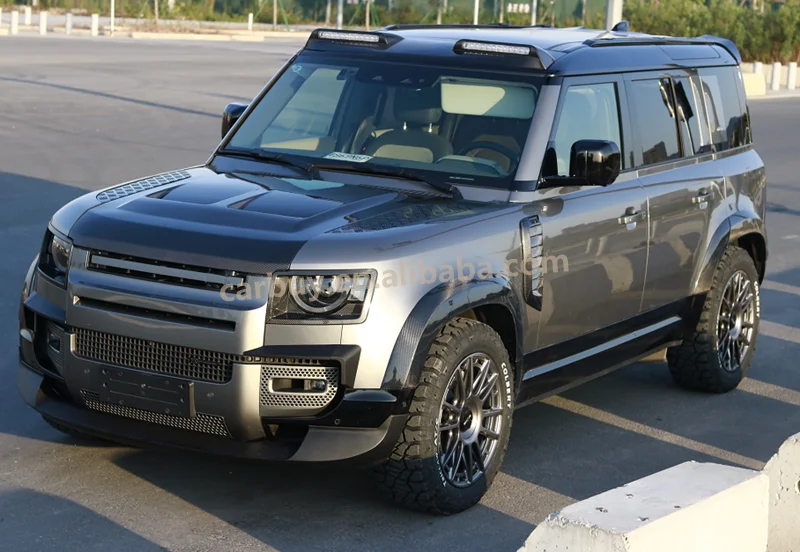 Автомобильные запчасти капот двигателя из углеродного волокна для Land Rover Defender 2020-on Модифицированная