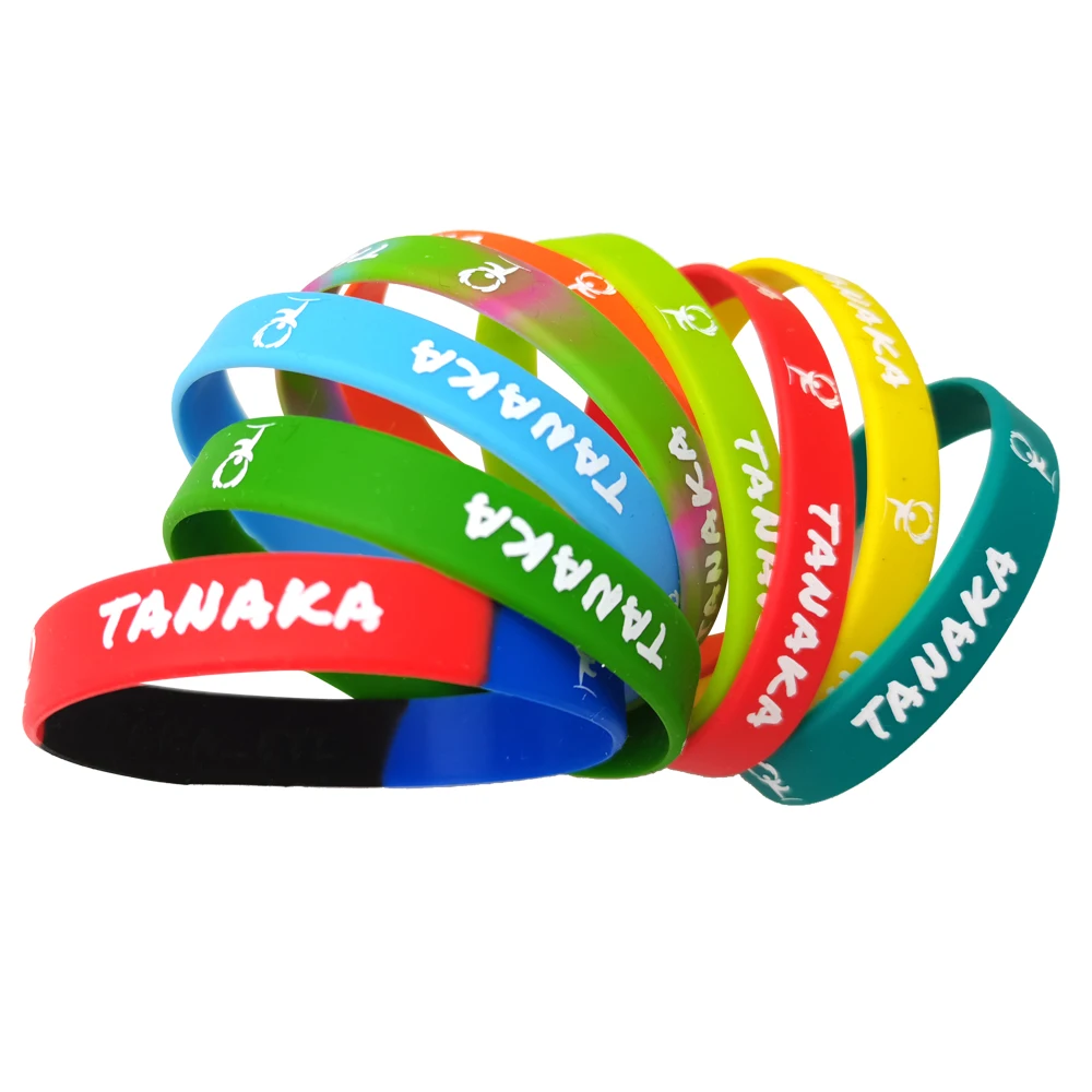 Soft Stretch Plastic Silicone Rubber Wrist Hand Band Rubber Wristband Cusyomized