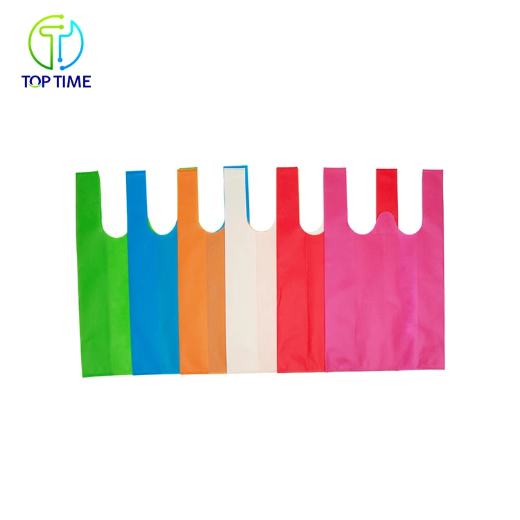 
Multi Color Non-Woven T-Shirt Vest Bag Bolsas Ecologicas Publicitarias 