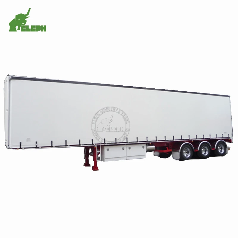 45ft curtain side trailer used skeleton semi trailer and truck trailer parts
