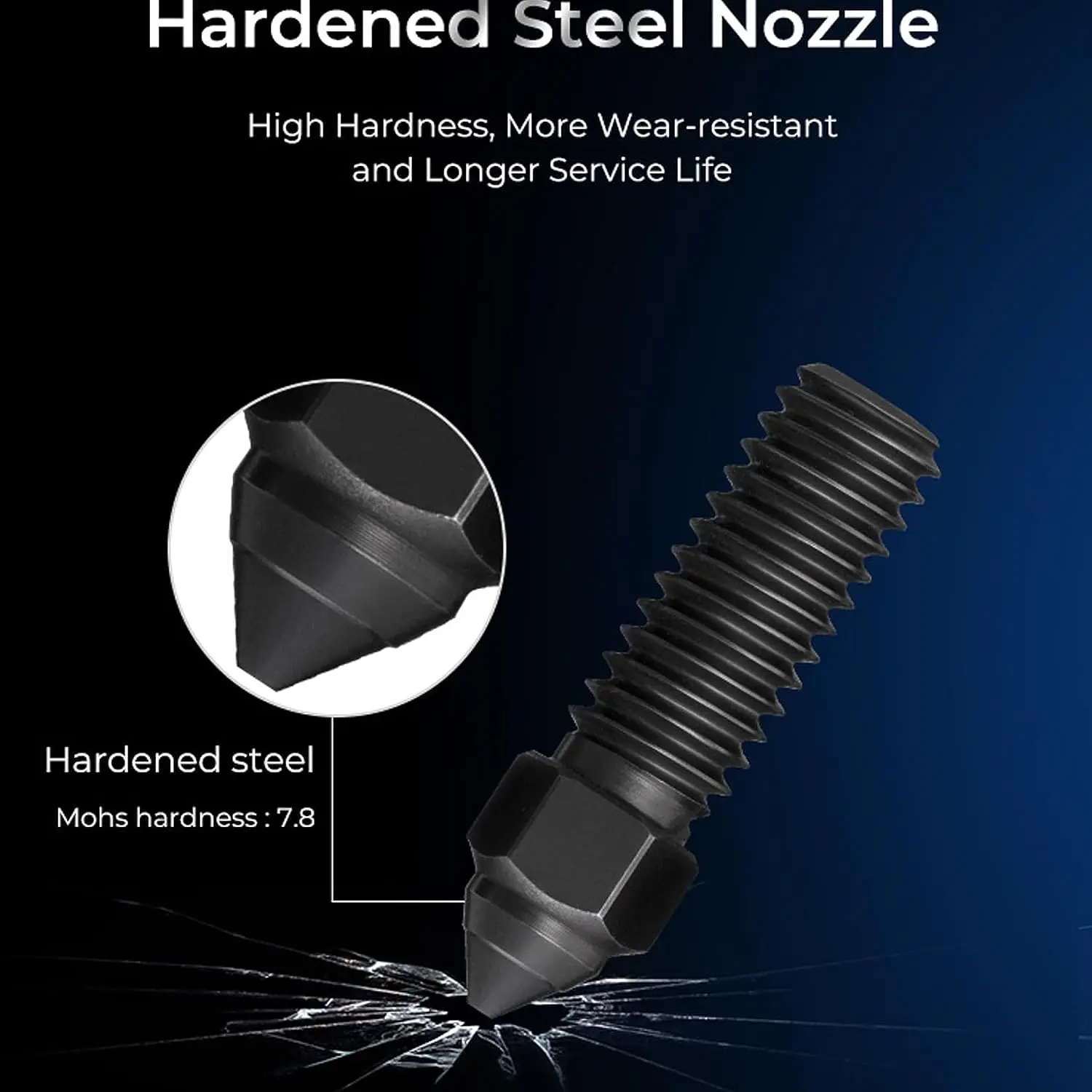 Ur Elk Factory Direct High Speed Hardened Steel and Nickel Plating Copper Alloy Nozzle For  MK4 K1 K1 MAX Ender CR10 3D Printer