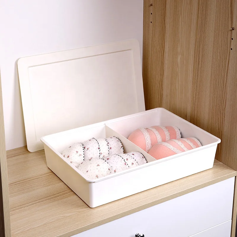 Wardrobe PP cabine organizer clothes bar socks drawers organizer plastic closet underwear storage box with lid