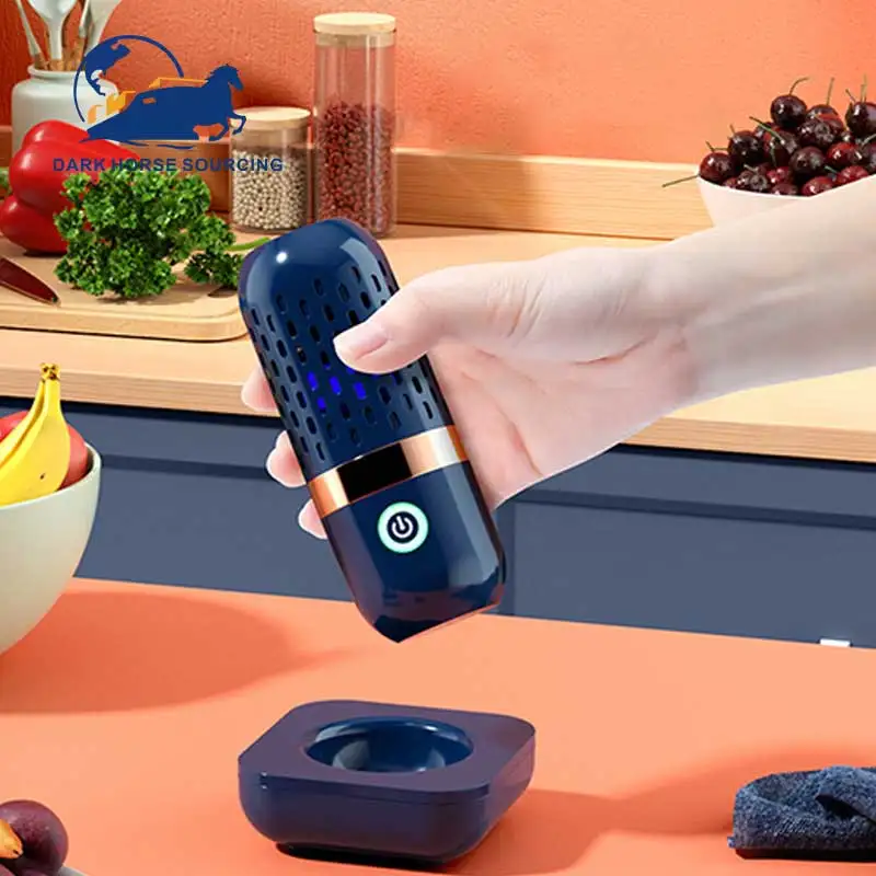 Small kitchen use capsule wireless USB Rechargeable vegetable washer machine food disinfection purifier