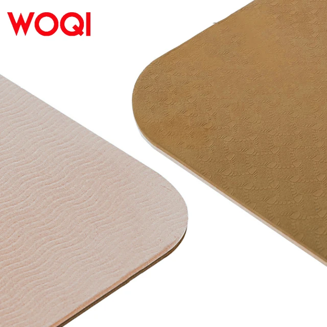 WOQI Manufacturer Custom Logo Color Kid Women Travel Natural Rubber Wholesale Yoga Mat TPE Material for Gym Use