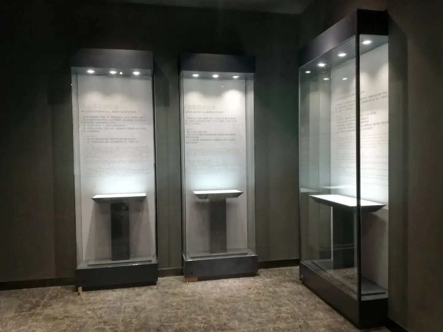 Customized Wooden Display Furniture  Museum Display glass Showcase for Museum display cabinet