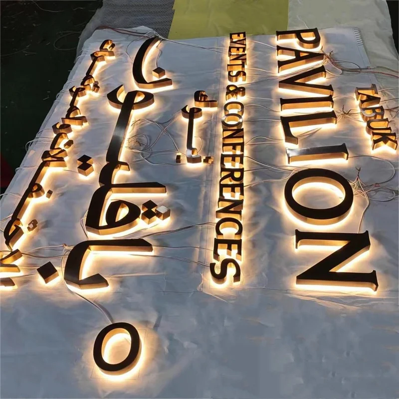 3D Acrylic Led Backlight Logo Signs Store Sign for Business Outdoor Light Sign Logo