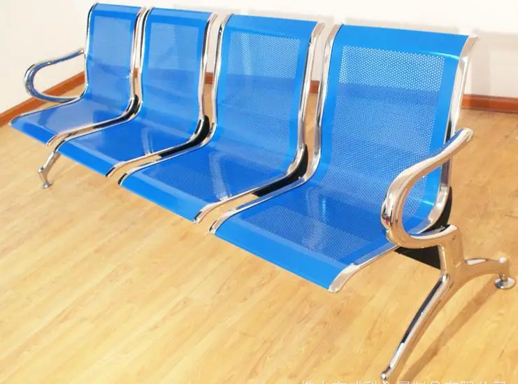 2023 New model stainless steel 4 seater waiting  airport chair with cushion