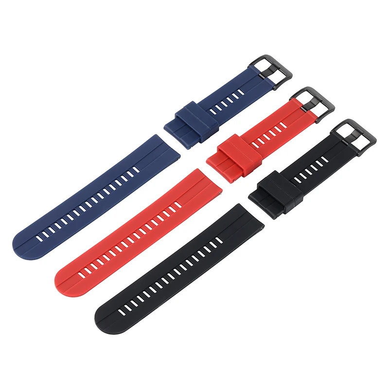 Высококачественный ремешок фабричного производства Регулируемый силиконовый резиновый быстроразъемный ремешок подходит для основных выбранных смарт-часов
