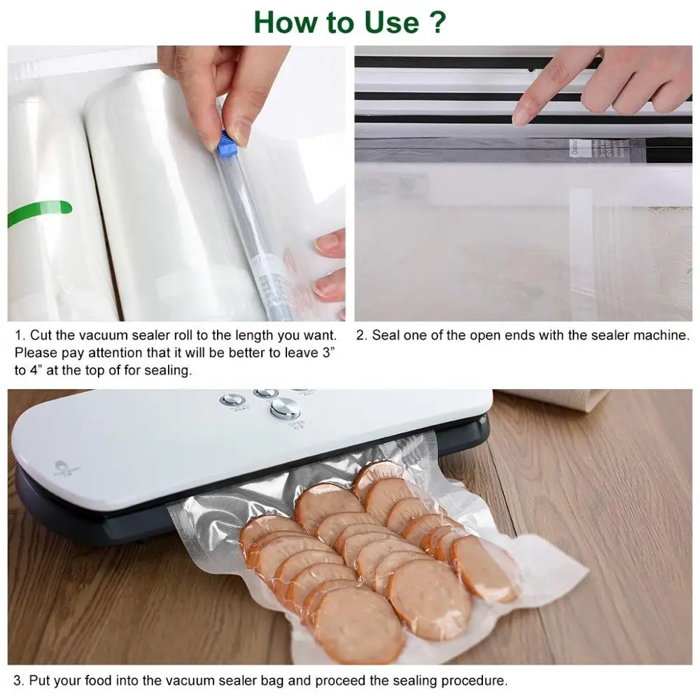 Food grade vacuum sealer bags are suitable for all brands of vacuum sealer machines, including Foodsaver, Weston