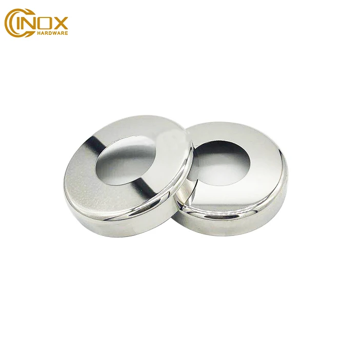GLASS HANDRAILStairs Balustrades & Handrails 304 316 Railing Base Cover And Balustrade Flange Cover For Balcony Terrace Banister