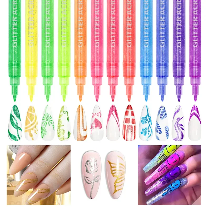 Best New Arrival Oem Graffiti Nail Pen Drawing  Gel Polish Nail Dotting Pen Nail Art Pen For Painting