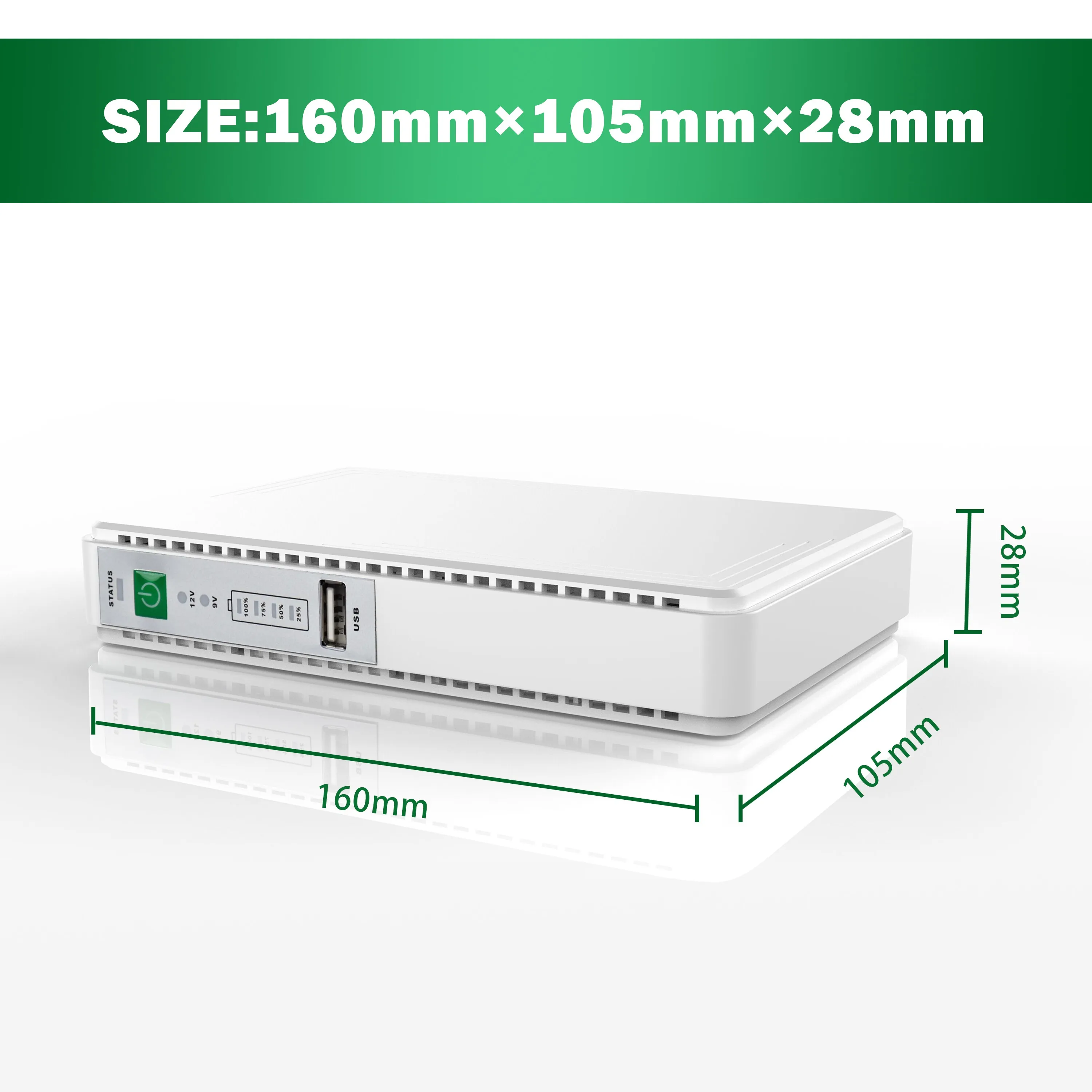 Mini UPS Uninterruptible Power Supply AC 100V-240V 8800mAH DC 9V 12V 15V 24V  USB 5V UPS Power Bank For Wifi Router CCTV Camera